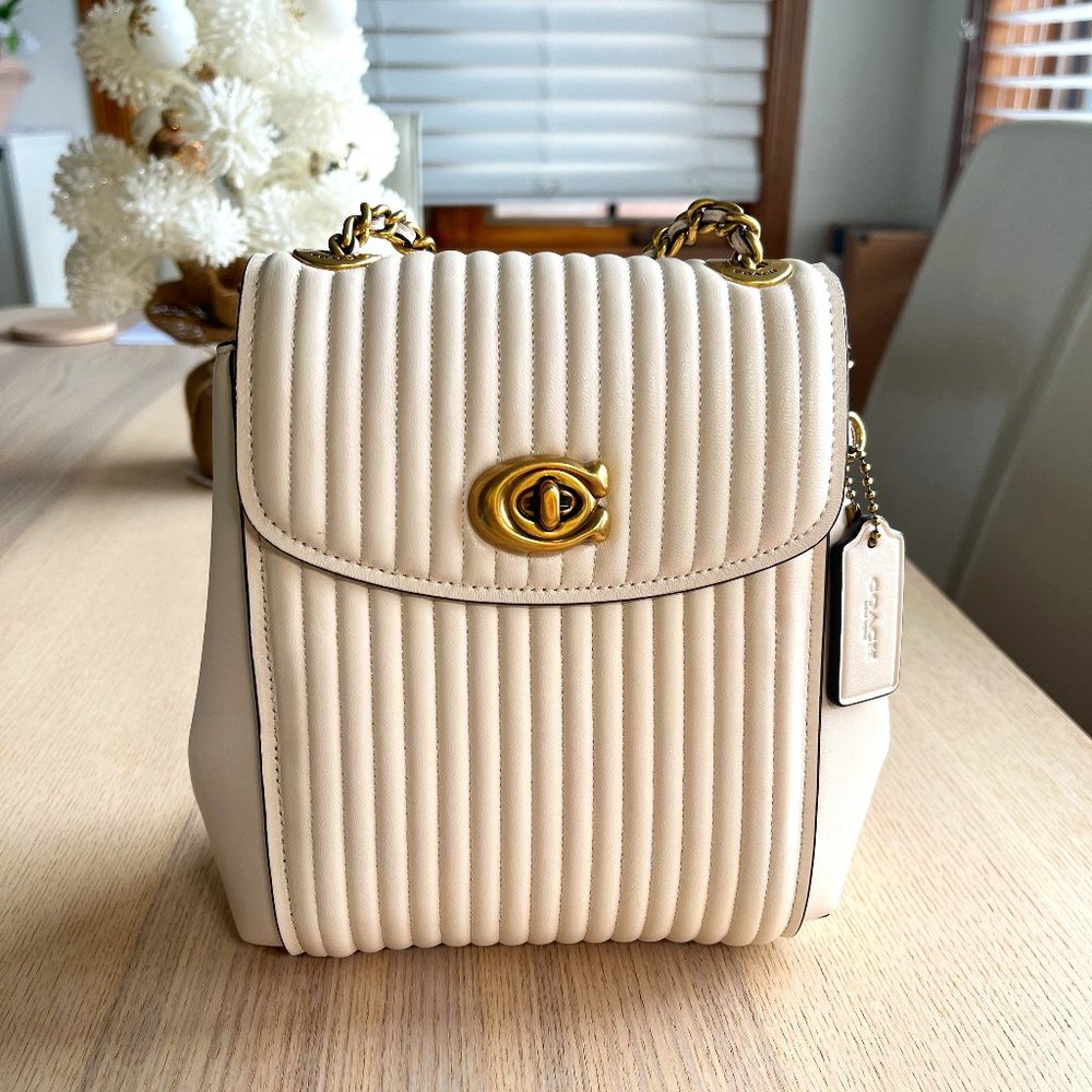 Coach Parker Convertible Backpack White